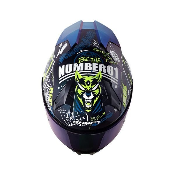 Casco moto Shaft SH-560 evo Motion V2 Camaleon amarillo integral - Imagen 3