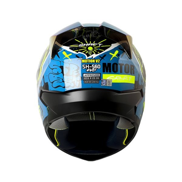 Casco moto Shaft SH-560 evo Motion V2 Camaleon amarillo integral - Imagen 4