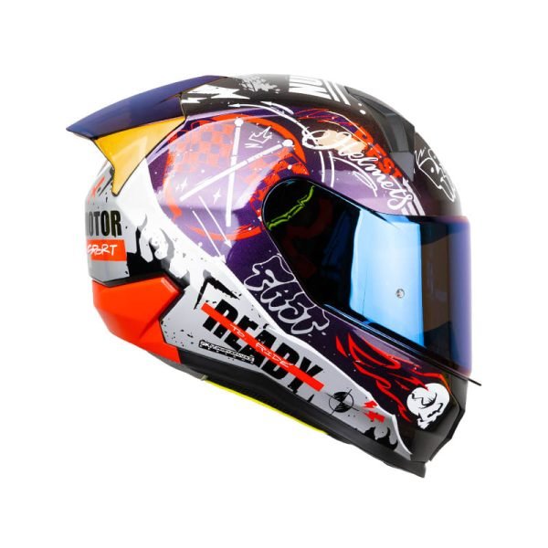 Casco moto Shaft SH-560 evo Motion V2 Camaleon rojo integral - Imagen 2