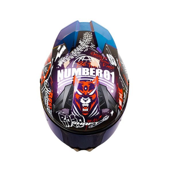 Casco moto Shaft SH-560 evo Motion V2 Camaleon rojo integral - Imagen 4