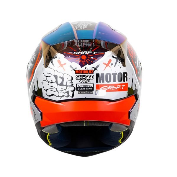 Casco moto Shaft SH-560 evo Motion V2 Camaleon rojo integral - Imagen 5