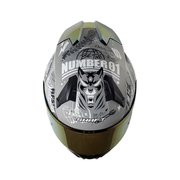 Casco moto Shaft SH-560 evo Motion V2 gris brillo integral - Imagen 3