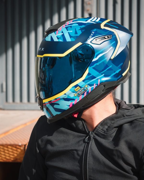 Casco de moto Nexx Y.100R Urbangram Indigo Blue - Imagen 8