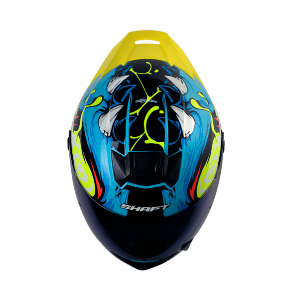 Casco moto Shaft 502sp voltaire azul brillo integral - Imagen 2