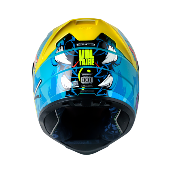 Casco moto Shaft 502sp voltaire azul brillo integral - Imagen 3