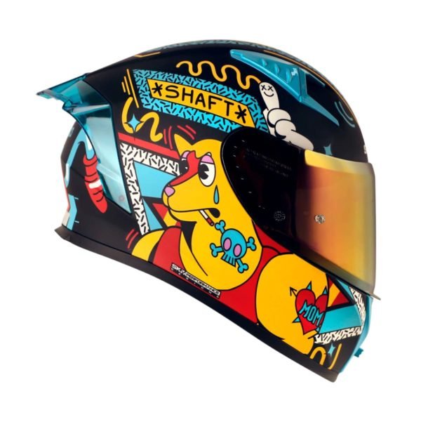 Casco de moto Shaft 526SP Evo Unglorious Dogs negro integral - Imagen 2