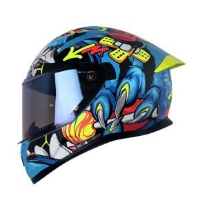 Casco de moto Shaft 522SP Tiguerazo azul mate integral