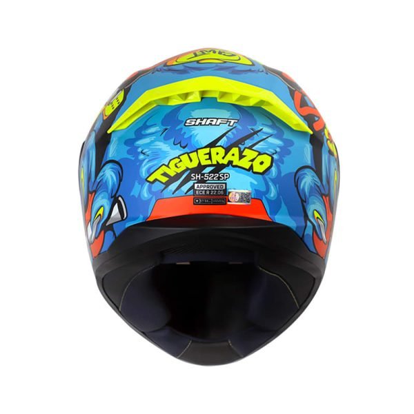Casco de moto Shaft 522SP Tiguerazo azul mate integral - Imagen 3