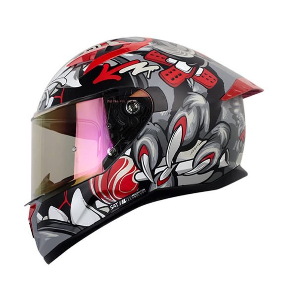 Casco de moto Shaft 522SP Tiguerazo gris mate integral