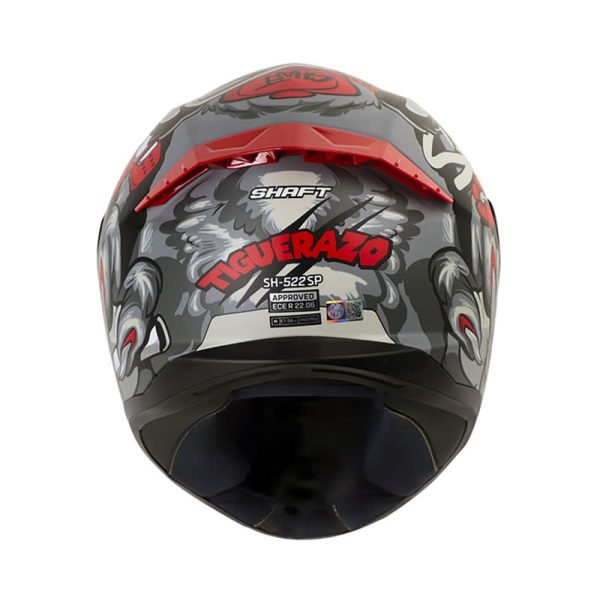 Casco de moto Shaft 522SP Tiguerazo gris mate integral - Imagen 3