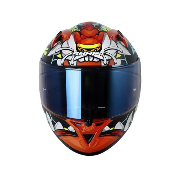 Casco de moto Shaft 522SP Tiguerazo naranja mate integral - Imagen 3