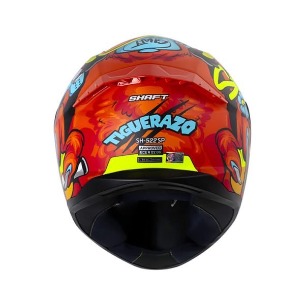 Casco de moto Shaft 522SP Tiguerazo naranja mate integral - Imagen 6