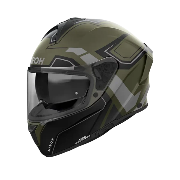 Casco Airoh Spark 2 Dart Militar Verde Mate + Pinlock