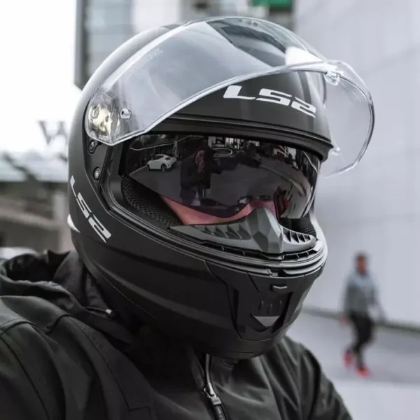 Casco LS2 FF808 Stream II Negro Matte - Imagen 2