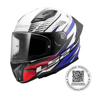 Casco LS2 FF810 Vigo Flight Blanco Azul Rojo