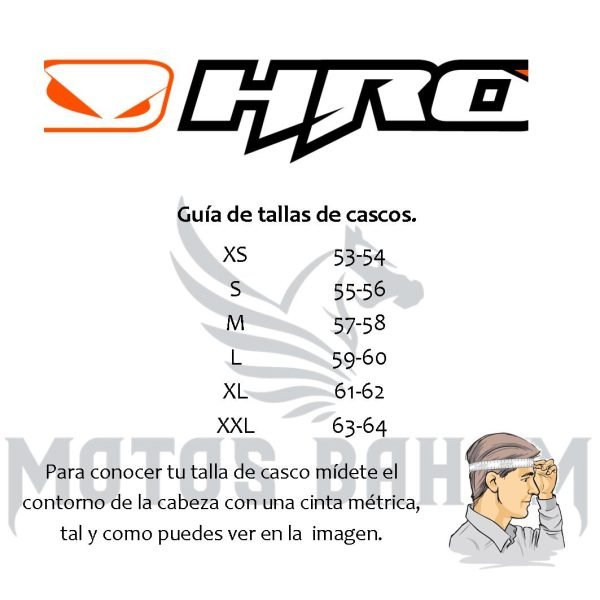 Casco Abatible Moto HRO 3440Dv Solid Negro Azul - Imagen 5