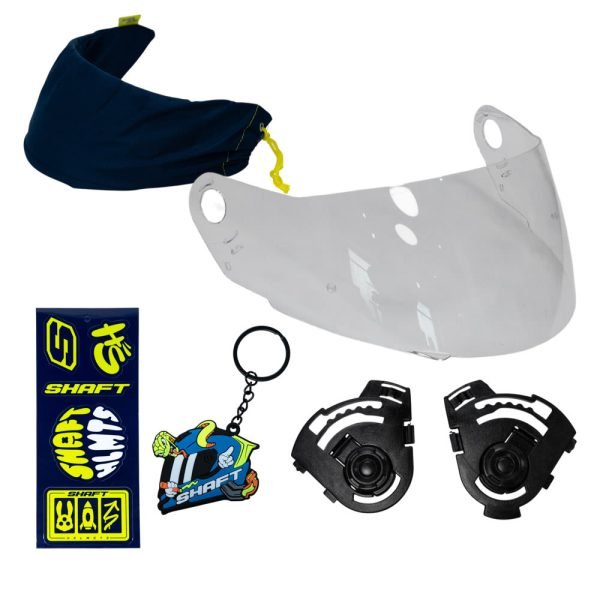 Casco moto Shaft 502sp Solid NG Azul mate + Mica de color - Imagen 3