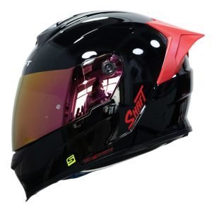 Casco moto Shaft 502sp Solid NG Rojo + Mica de color