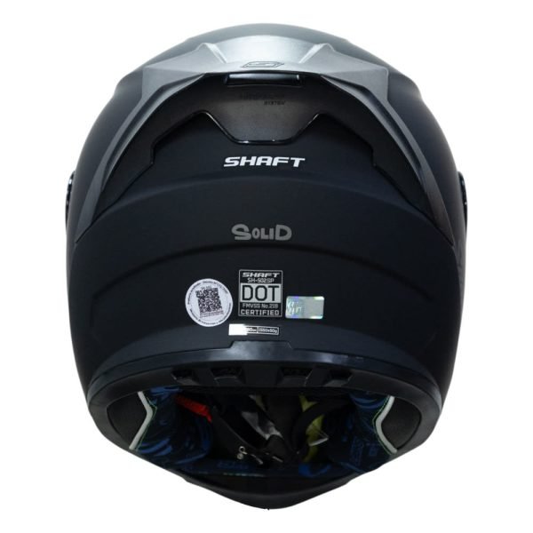 Casco moto Shaft 502sp Solid negro + Mica de color - Imagen 2
