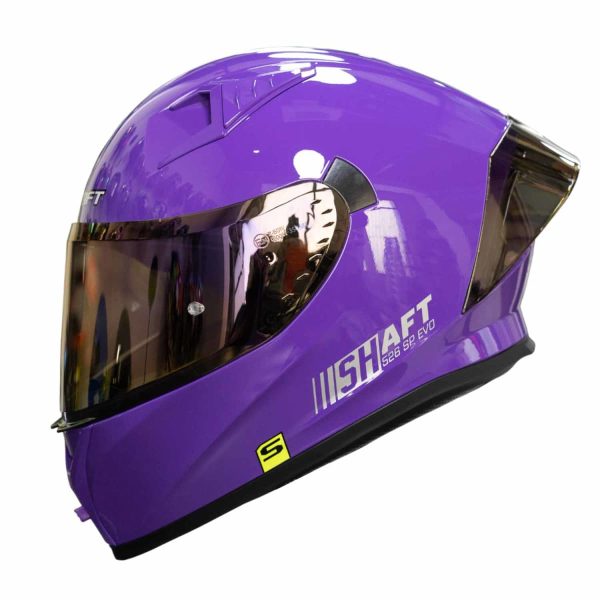 Casco de moto Shaft 526SP solid Morado brillo integral