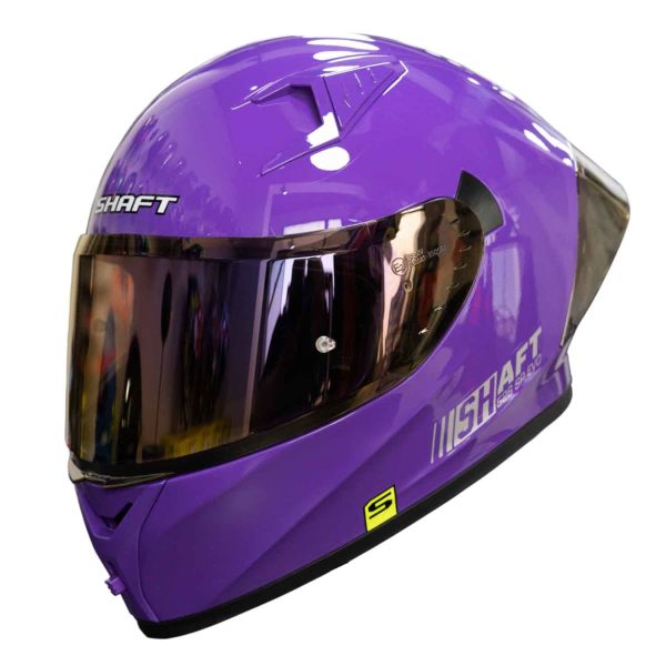 Casco de moto Shaft 526SP solid Morado brillo integral - Imagen 2