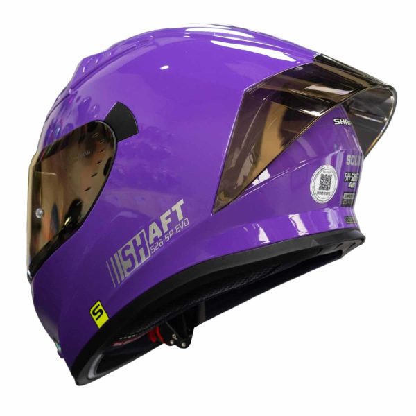 Casco de moto Shaft 526SP solid Morado brillo integral - Imagen 3