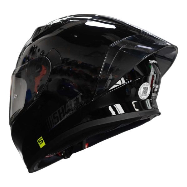 Casco de moto Shaft 526SP solid Negro brillo integral - Imagen 3