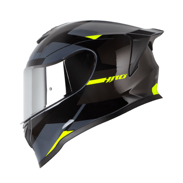 Casco Moto HRO 506 Proverx gris oscuro amarillo integral