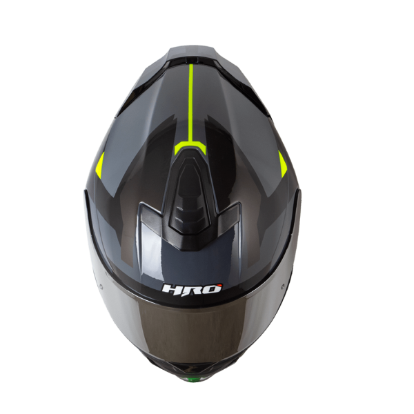Casco Moto HRO 506 Proverx gris oscuro amarillo integral - Imagen 2