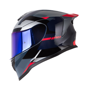 Casco Moto HRO 506 Proverx gris oscuro rojo integral