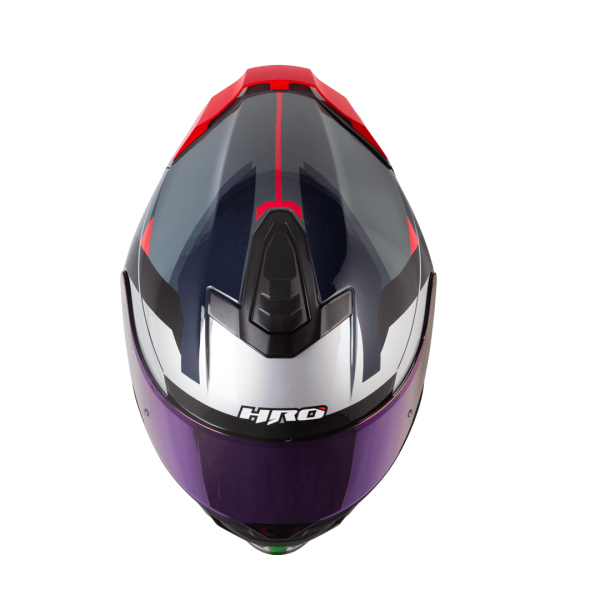 Casco Moto HRO 506 Proverx gris oscuro rojo integral - Imagen 2