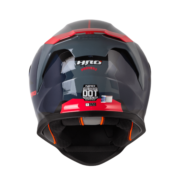 Casco Moto HRO 506 Proverx gris oscuro rojo integral - Imagen 3