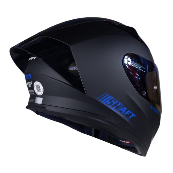 Casco de moto Shaft 526SP solid Negro azul integral - Imagen 2