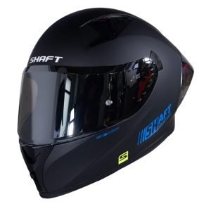Casco de moto Shaft 526SP solid Negro azul sl integral