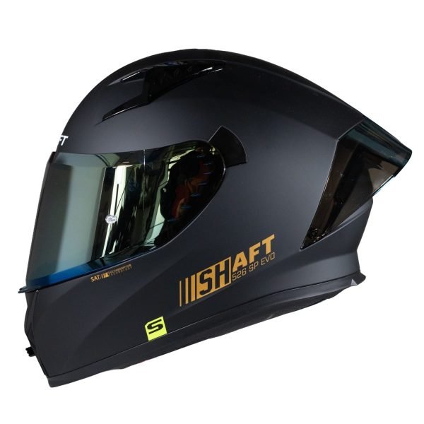 Casco de moto Shaft 526SP solid Negro dorado integral - Imagen 2