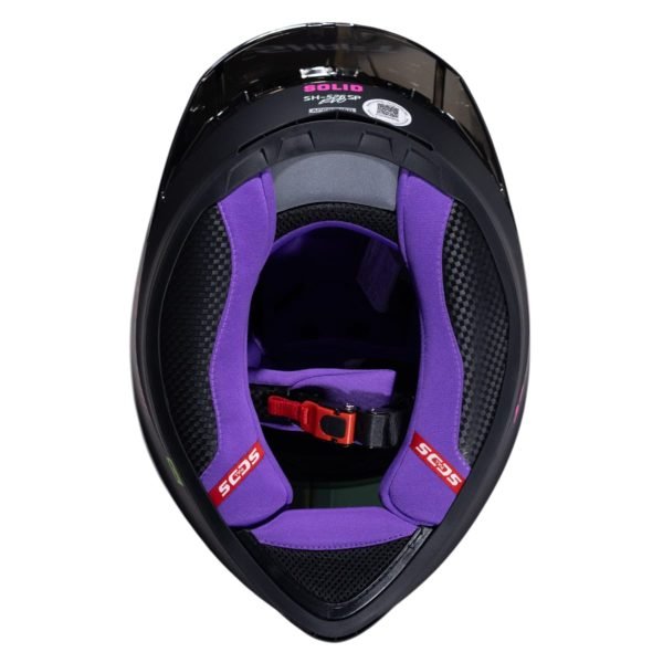 Casco de moto Shaft 526SP solid Negro m fucsia integral - Imagen 3