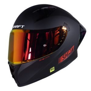 Casco de moto Shaft 526SP solid Negro rojo integral
