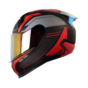 Casco Shaft SH-560 Evo Chaos negro rojo + Mica de regalo