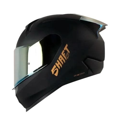 Casco Shaft SH-560 Evo Solid Negro Dorado + Mica de regalo