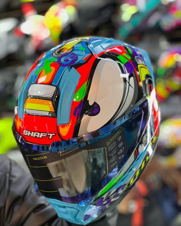 Casco moto Shaft 595 Stroke Azul Cl Integral - Imagen 2