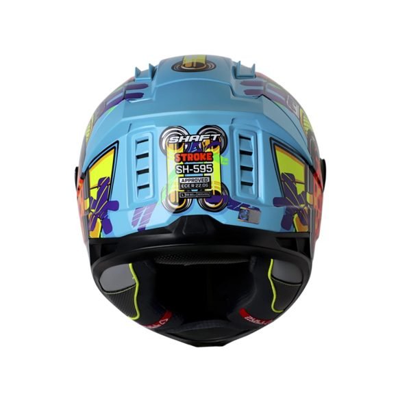 Casco moto Shaft 595 Stroke Azul Cl Integral - Imagen 6