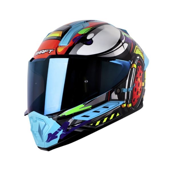 Casco moto Shaft 595 Stroke Azul Cl Integral - Imagen 3