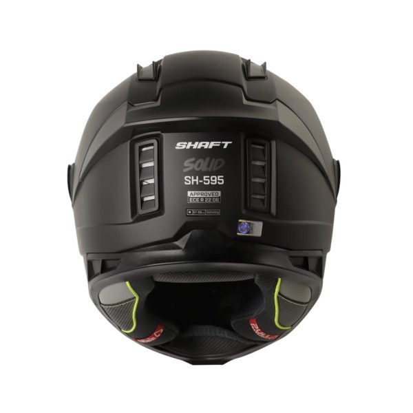 Casco moto Shaft 595 Solid negro integral - Imagen 3