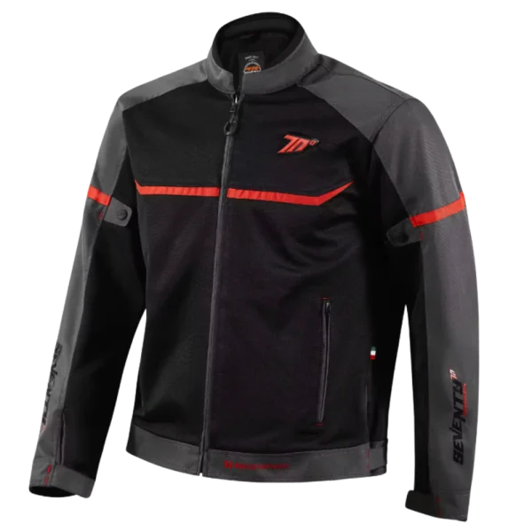 Chaqueta para Moto Seventy SD-JR301 Mojave Urban Hombre Negro/Rojo