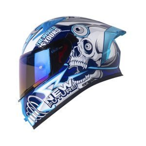 Casco de moto Shaft 526SP Lucky azul