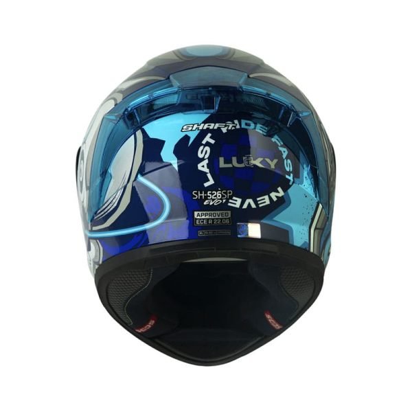 Casco de moto Shaft 526SP Lucky azul - Imagen 3