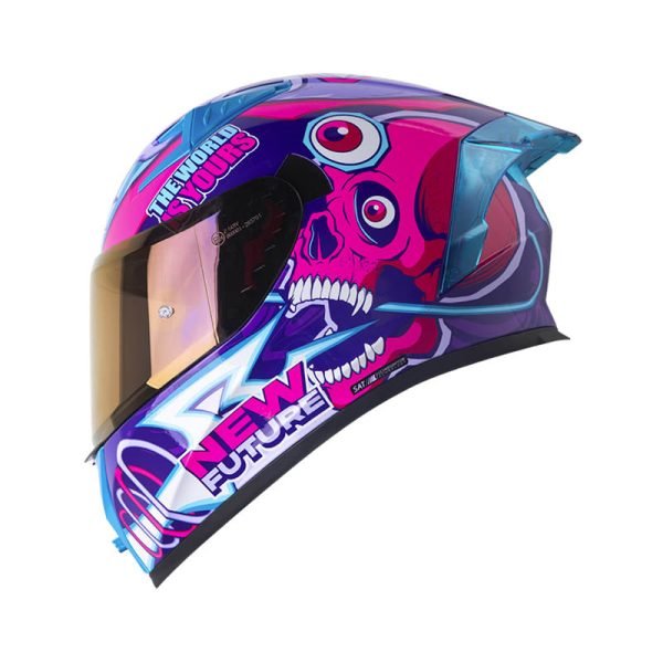 Casco de moto Shaft 526SP Lucky morado fucsia