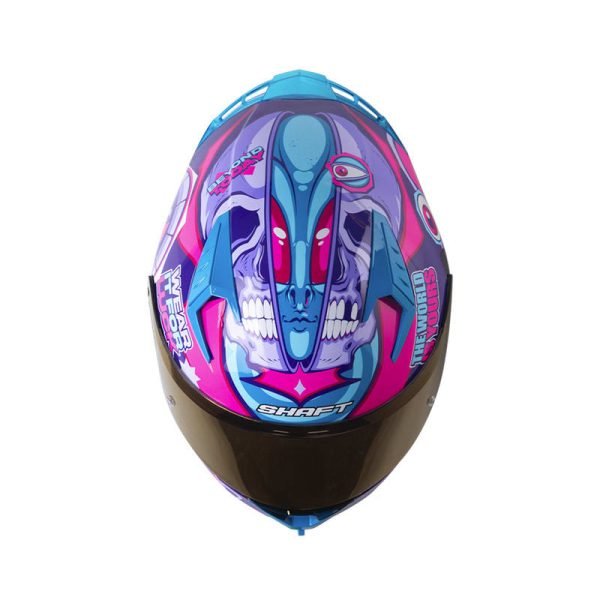 Casco de moto Shaft 526SP Lucky morado fucsia - Imagen 2