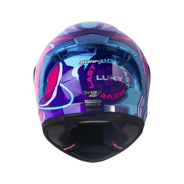 Casco de moto Shaft 526SP Lucky morado fucsia - Imagen 3