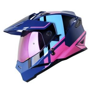 Casco Moto HRO MX-330DV Dry Azul Fucsia